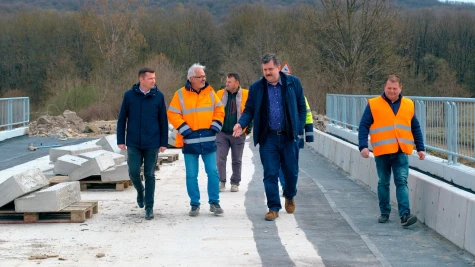 Stadiu avansat al lucrărilor la podul din Pășunea Mare