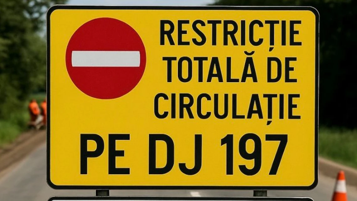 Restricție totală de circulație pe DJ 197!